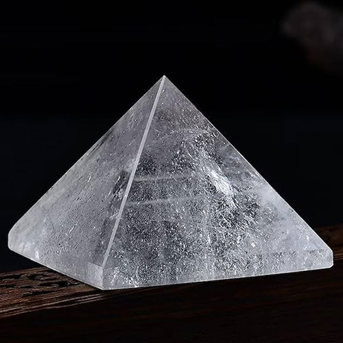 Clear Crystal Stone Pyramid